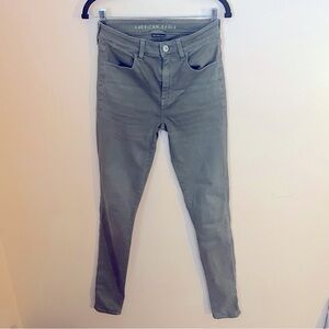 AE Army green high rise jeggings